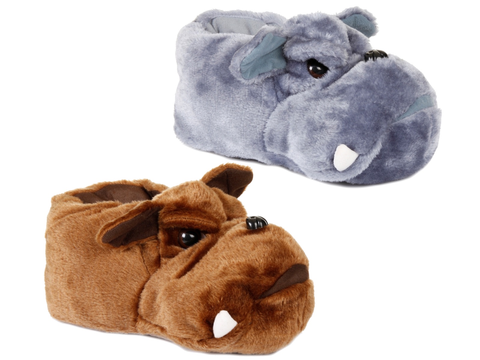 Mens Novelty Slippers 3D Character Bulldog Boys Xmas Present Gift Size